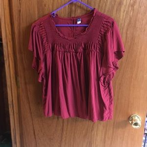 Old navy burgundy swing blouse